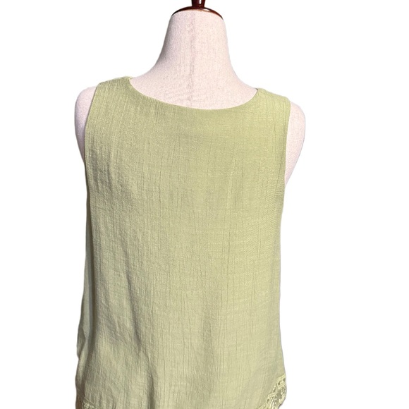 Melissa Paige Light Green Tank Top-Size M - Picture 5 of 9